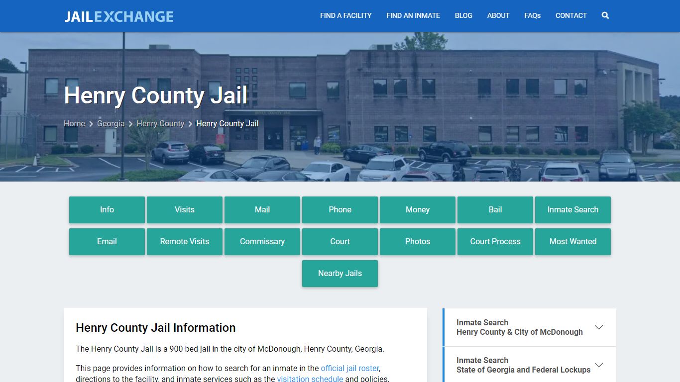 Henry County Jail, GA Inmate Search, Information